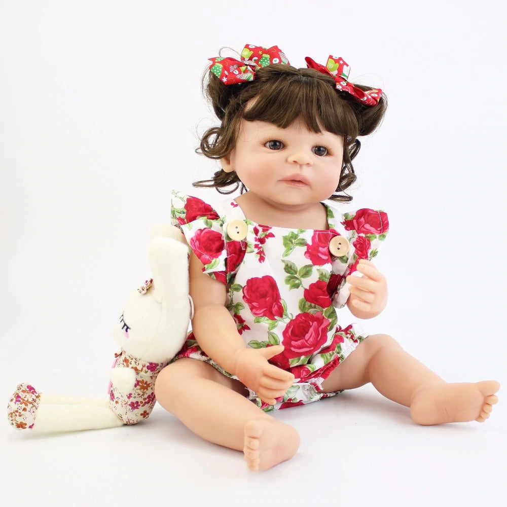 BONECA REBORN ANIVERSÁRIO - ACOMPANHA PELÚCIA